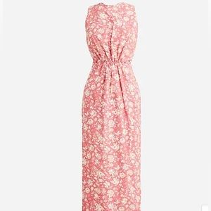 Jcrew Twist-back midi dress in tossed floral
